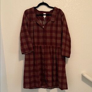 Long sleeve plaid dress - new with tags